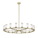 18 Light Chandelier<br /><span style="color:#4AB0CE;">Entrega: 4-10 dias en USA</span><br /><span style="color:#4AB0CE;font-size:60%;">PREGUNTE POR ENTREGA EN PANAMA</span><br />Collection: Revolve<br />Finish: Clear Glass/Natural Brass