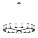 18 Light Chandelier<br /><span style="color:#4AB0CE;">Entrega: 4-10 dias en USA</span><br /><span style="color:#4AB0CE;font-size:60%;">PREGUNTE POR ENTREGA EN PANAMA</span><br />Collection: Revolve<br />Finish: Clear Glass/Urban Bronze