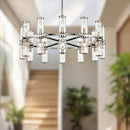 Alora - CH309024PNCG - 24 Light Chandelier - Revolve - Clear Glass/Polished Nickel