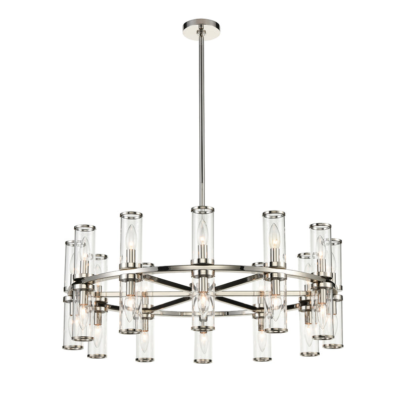 Alora - CH309024PNCG - 24 Light Chandelier - Revolve - Clear Glass/Polished Nickel