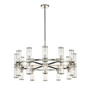 24 Light Chandelier<br /><span style="color:#4AB0CE;">Entrega: 4-10 dias en USA</span><br /><span style="color:#4AB0CE;font-size:60%;">PREGUNTE POR ENTREGA EN PANAMA</span><br />Collection: Revolve<br />Finish: Clear Glass/Polished Nickel
