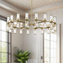 Alora - CH309036NBCG - 36 Light Chandelier - Revolve - Clear Glass/Natural Brass