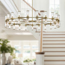 Alora - CH309042NBCG - 42 Light Chandelier - Revolve - Clear Glass/Natural Brass