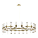 42 Light Chandelier<br /><span style="color:#4AB0CE;">Entrega: 3-4 semanas en USA</span><br /><span style="color:#4AB0CE;font-size:60%;">PREGUNTE POR ENTREGA EN PANAMA</span><br />Collection: Revolve<br />Finish: Clear Glass/Natural Brass