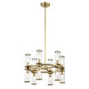 Alora - CH309066NBCG - 12 Light Chandelier - Revolve - Clear Glass/Natural Brass