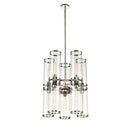 Alora - CH311655PNCG - Ten Light Chandelier - Revolve Ii - Clear Glass/Polished Nickel