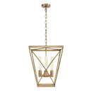 Alora - PD309616VB - Four Light Pendant - Lattice - Vintage Brass