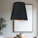 Alora - PD311025UBBG - Three Light Pendant - Calor - Urban Bronze/Black Linen With Gold Parchment