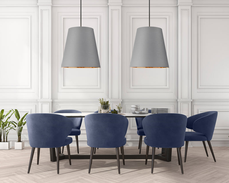 Alora - PD311025UBGG - Three Light Pendant - Calor - Gray Linen With Gold Parchment/Urban Bronze