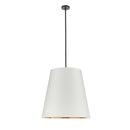 Alora - PD311025UBWG - Three Light Pendant - Calor - Urban Bronze/White Linen With Gold Parchment