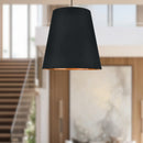 Alora - PD311030UBBG - Three Light Pendant - Calor - Urban Bronze/Black Linen With Gold Parchment