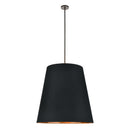 Three Light Pendant<br /><span style="color:#4AB0CE;">Entrega: 4-10 dias en USA</span><br /><span style="color:#4AB0CE;font-size:60%;">PREGUNTE POR ENTREGA EN PANAMA</span><br />Collection: Calor<br />Finish: Urban Bronze/Black Linen With Gold Parchment