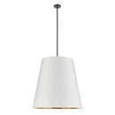 Alora - PD311030UBWG - Three Light Pendant - Calor - Urban Bronze/White Linen With Gold Parchment