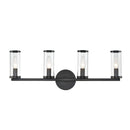 Alora - WV309044UBCG - Four Light Bathroom Fixture - Revolve - Clear Glass/Urban Bronze