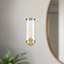 Alora - WV311601NBCG - One Light Bathroom Fixture - Revolve II - Clear Glass/Natural Brass