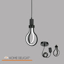 LÁMPARA DE  TECHO COLGANTE DECORATIVA LED 14W, INTERRUPTOR CCT PARA ELEGIR TONALIDAD DE LUZ: 30K - 40K -  60K, 110-240V, 50-60HZ, IP20, CRI80, ACABADO NEGRO.