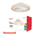 ABANICO DE TECHO UFO 19" DECORATIVO BLANCO MADERA CON  LUZ LED 40W CONTROL REMOTO