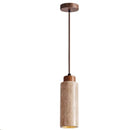 Lámpara Colgante Decortaiva 1XGU10 Acabado Piedra Traverina.