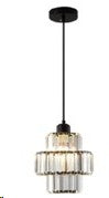 Lámpara Techo Cristal K9 Colgante 1xE27–40W Acabado Negro.