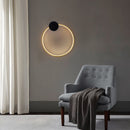 LÁMPARA DE PARED DECORATIVA LED 18W, EMITE 1750LM, 100-240V, 50-60HZ, ACABADO NEGRO + BRASS.