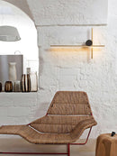 LÁMPARA DE PARED DECORATIVA LED 15W, EMITE 1470LM, TONALIDAD DE 3000K,  110-240V, 50-60HZ, ACABADO BRASS.