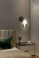 LÁMPARA DE PARED DECORATIVA LED 8W, INTERRUPTOR PARA AJUSTE DE TONALIDAD DE LUZ CCT  30K, 40K,60K, 110-240V, ACABADO NEGRO + BRASS.