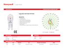 SET DE 3 FOCOS LED G9-2.5W, 220LM, 3000K, 110-130V 50-60HZ PF>0.5 CRI>80, MARCA HONEYWELL.