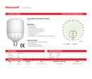 FOCO LED T140, 50W, 4700LM, 6500K, 100-240V/50-60HZ PF>0.5, CRI>80, MARCA HONEYWELL.