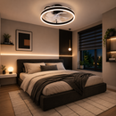Abanico De Techo Moderno Con Luz Led 42W Cct:30k,40k,60k Dimeable 4 velocidades Control Remoto 110V.