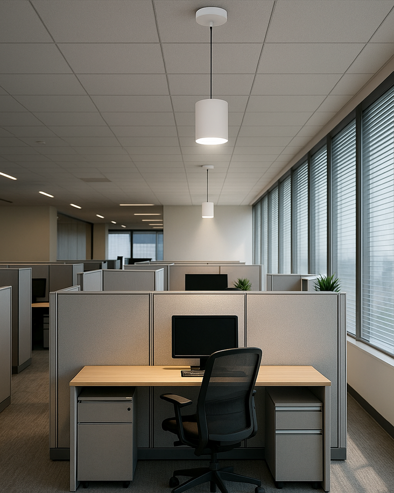 LÁMPARA DE TECHO SPOT COLGANTE 1XE27-60W - PAR30, 110-240V, 50-60HZ, GRADO DE PROTECCION IP20, ACABADO BLANCO.