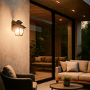 LÁMPARA DE PARED EXTERIOR LED INTEGRADO TIPO FAROL 10W 700LM 3000K IP44 110/277V.