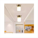 LÁMPARA DE TECHO DECORATIVA 1XE27-40W (A19) 110-240V, 50-60HZ, GRADO DE PROTECCION IP20, ACABADO DORADO.