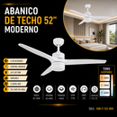 Abanico De Techo Butler 52" Con Luz Led De 15w Cct: 30k,40k,60k Dimeable 6 Velocidades Control Remoto 110-240v.