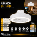 Abanico De Techo Con Luz Led 47W Cct:30k,40k,60k Dimeable 3 Velocidades Control Remoto 110V.