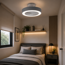 Abanico De Techo Con Luz Led 47W Cct:30k,40k,60k Dimeable 3 Velocidades Control Remoto 110V.