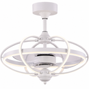 Abanico De Techo Decorativo 22" Con Luz Led  85W 3000K 6 Velocidades Control Remoto 110-240V.