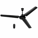 Abanico De Techo Industrial 56"3 Acabado Negro 75W  Control De Pared