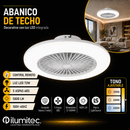 Abanico De Techo Moderno 72W Cct: 30k,40k,60k 5800Lm 3 Velocidades Control Remoto 100V.