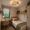 Abanico De Techo Con Luz Led 60W Cct: 30k,40k,65k Dimeable 6 Velocidades Con Control Remoto 110-240V.