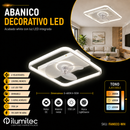 Abanico De Techo Con Luz Led 70W Cct: 30k,40k,65k Dimeable 6 Velocidades Con Control Remoto 110-240V.