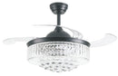 Abanico De Techo 42'' Retractil Con Luz Led 27W Control Remoto Bluetooth.