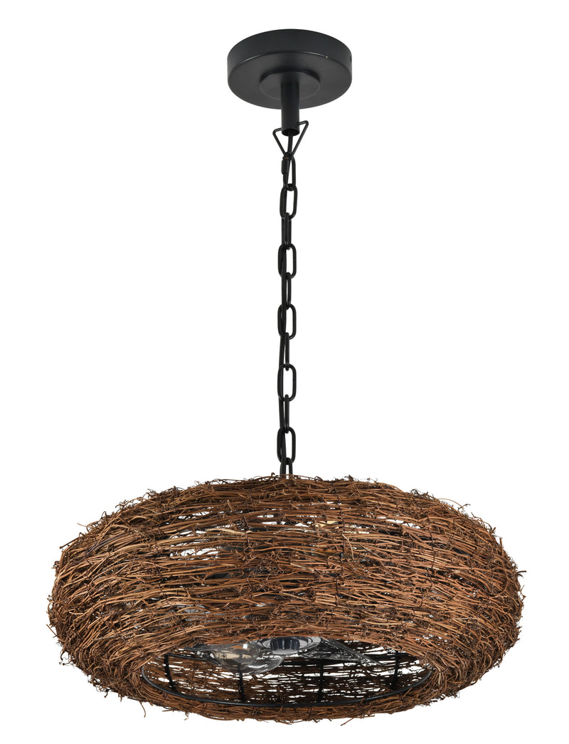 ABANICO DE TECHO  DECORATIVO 12¨CON ILUMINACION 4XE27 -40W, 110-240V, 50-60HZ, GRADO DE PROTECCION IP20.