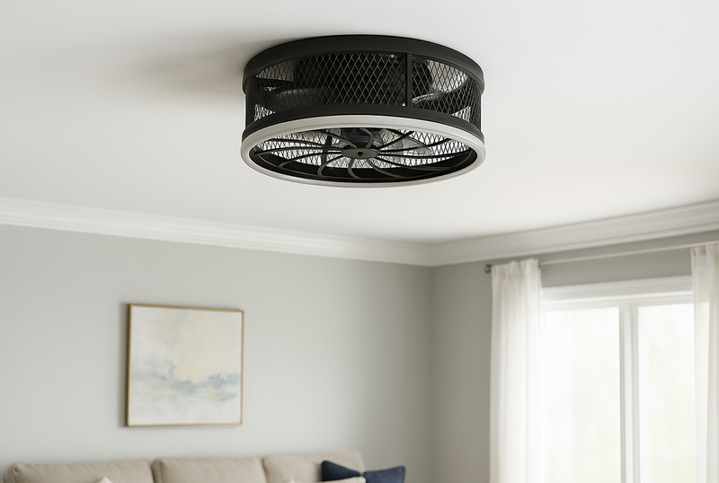 ABANICO DE TECHO 6 VELOCIDADES, CON LUZ LED 60W Y CONTROL REMOTO, EMITE 3000LM, OPCION PARA CAMBIAR TONALIDAD DE LUZ CCT,30K,40,60K, 110-240V, 50-60HZ, GRADO DE PROTECCION IP20, ACABADO NEGRO.
