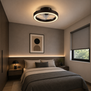 Abanico De Techo Con Luz Led 50W Cct: 30k,40k,65k Dimeable 6 Velocidades Con Control Remoto 110-240V.