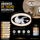 Abanico De Techo Con Luz Led 40W 2000LM Cct:30k,40k,60k Dimeable 6 Velocidades Control Remoto 110-240V.