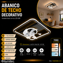 Abanico De Techo Con Luz Led 60W 2120Lm Cct 30k,40k,60k Dimeable Control Remoto 110-240V.