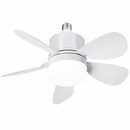 Abanico De Techo 20” Rosca E27 10w  800Lm Cct 30K, 40K, 60K  Dimeable 3 Velocidades  Control Remoto 110-240V.