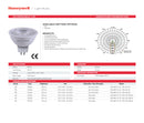 SET DE 2 FOCOS DIMEABLES LED BI-PIN MR16, 5W 440LM, 3000K,100-130V 50-60HZ PF>0.4, CRI>80, MARCA HONEYWELL.