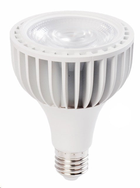 FOCO LED PAR30 -E27, 30W, 3100LM, 4000K, 100-277V, 50-60HZ, CRI80,PF0.5 RA80, ACABADO BLANCO.