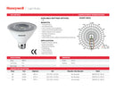 FOCO LED PAR30 E27, 9W, 900LM, 3000K, 100-240V, 50-60HZ PF>0.5, CRI>80, MARCA HONEYWELL.